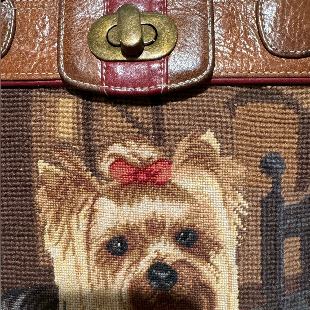 ISABELLA FIORE Yorkie Needlepoint Bag - Picture 5 of 15